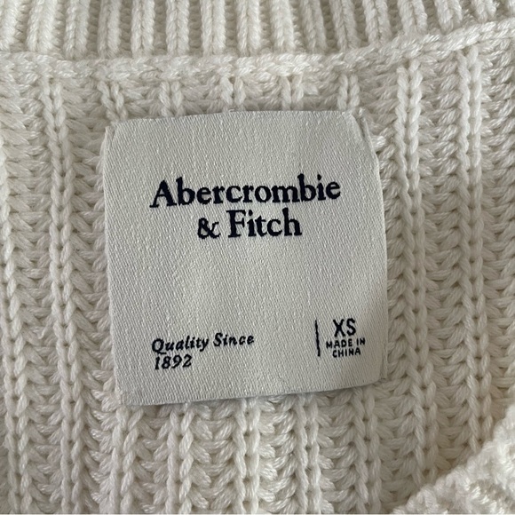 Abercrombie White Sleeveless Knit Sweater vest tunic 20846 - Picture 4 of 6